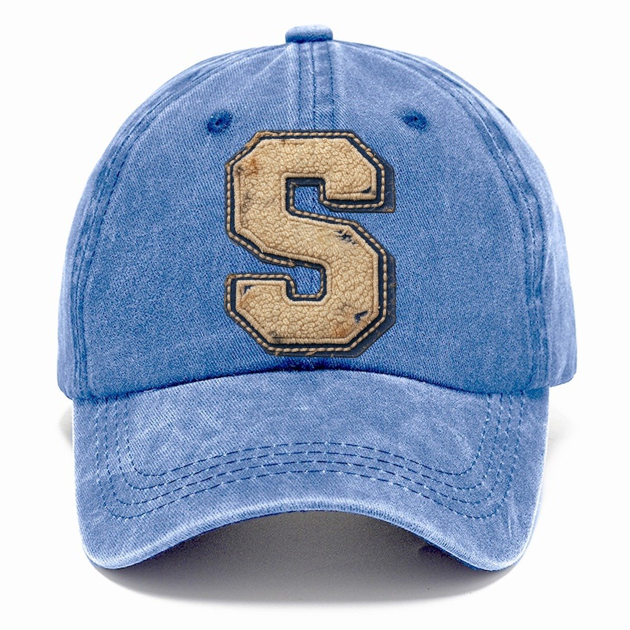 Varsity Chenille S Monogram Classic Cap – Summer Sky