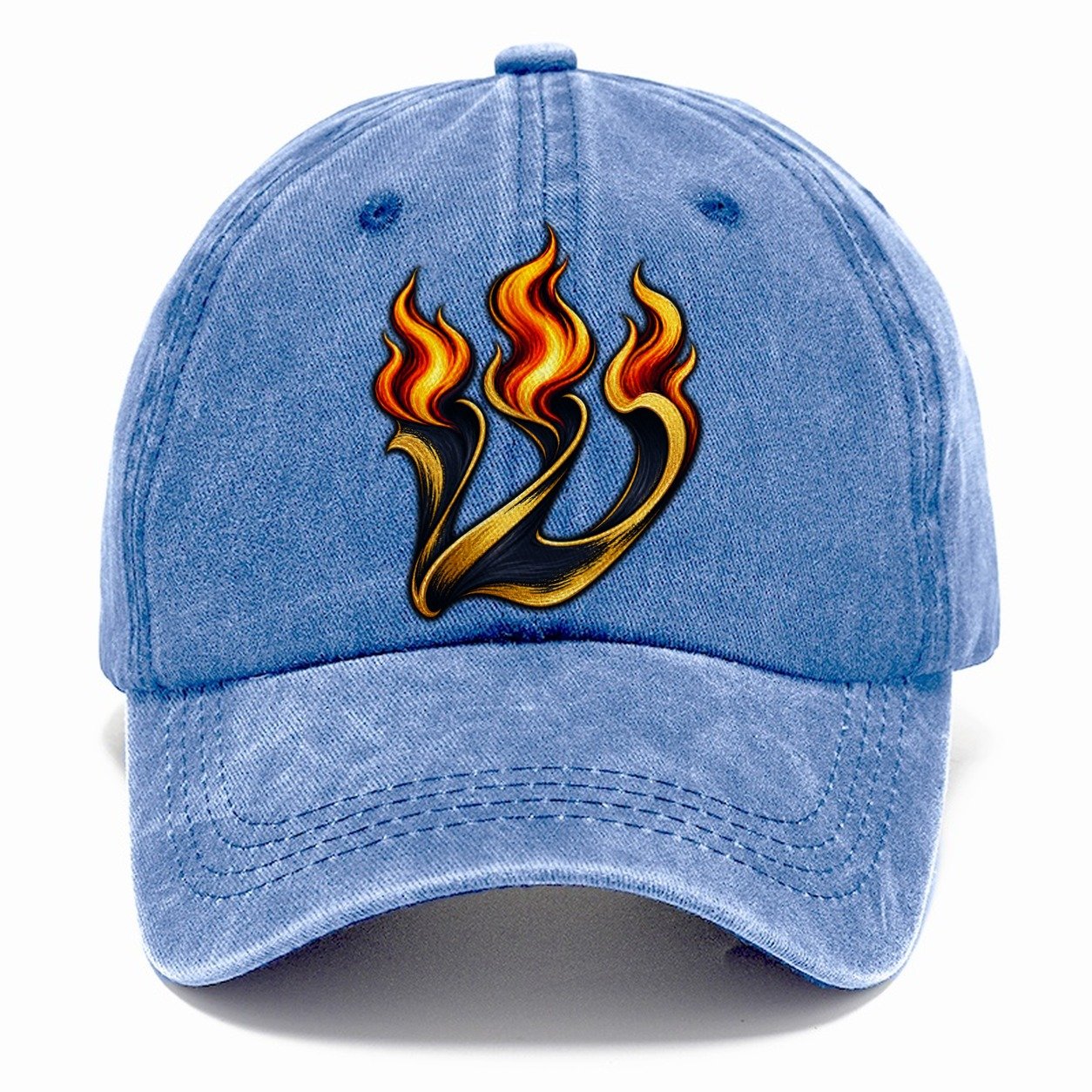 Shin Letter Flame Judaism Heritage Classic Cap – Summer Sky