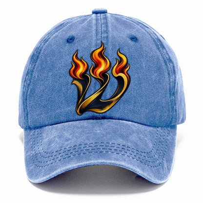 Shin Letter Flame Judaism Heritage Classic Cap – Summer Sky