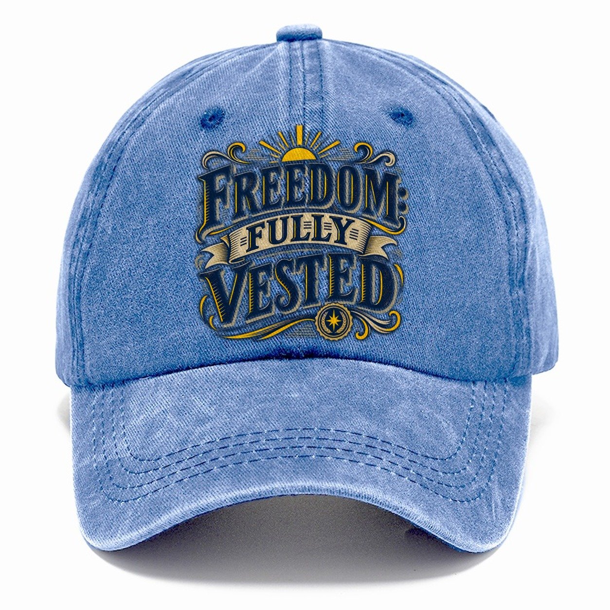Freedom Fully Vested Retired Living Classic Cap – Summer Sky