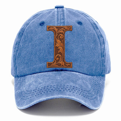Tooled Leather I Monogram Classic Cap – Summer Sky