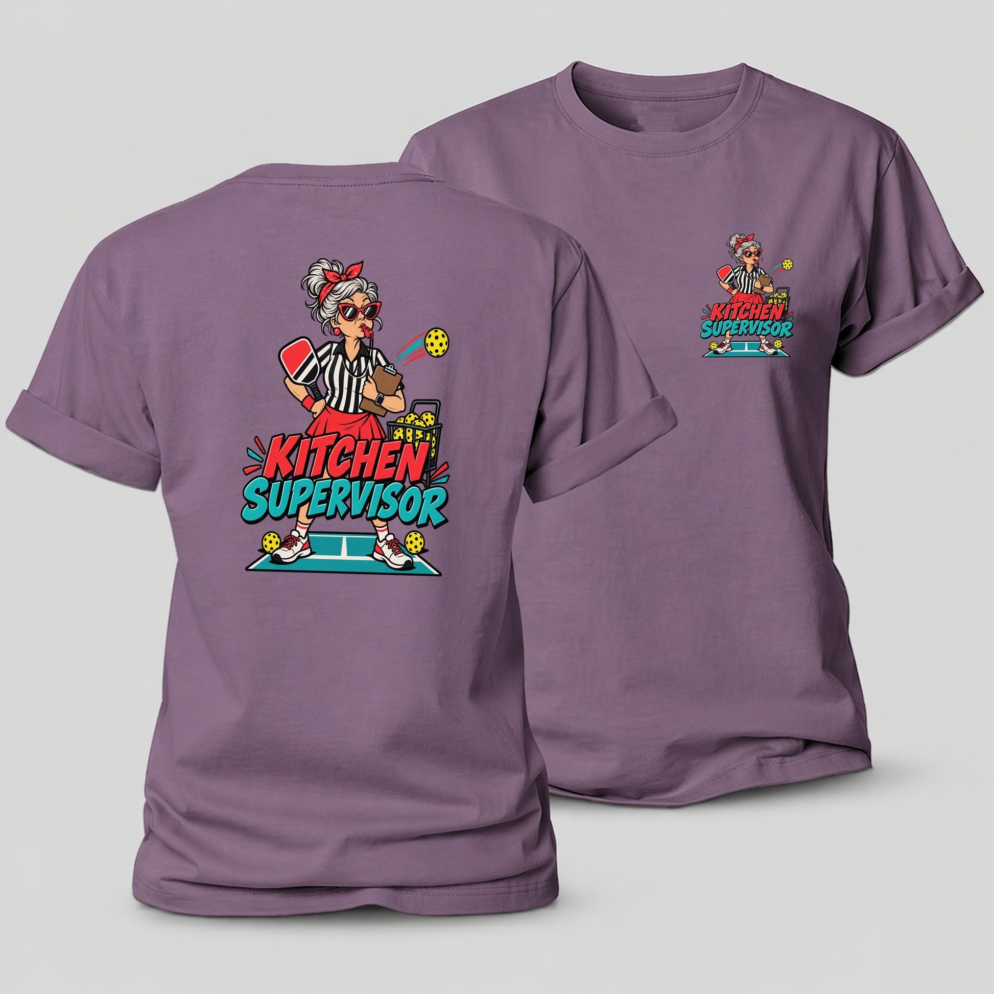 Kitchen Supervisor Pickleball Life Women's Cotton T-Shirt – Purple