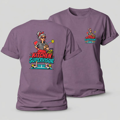 Kitchen Supervisor Pickleball Life Women's Cotton T-Shirt – Purple