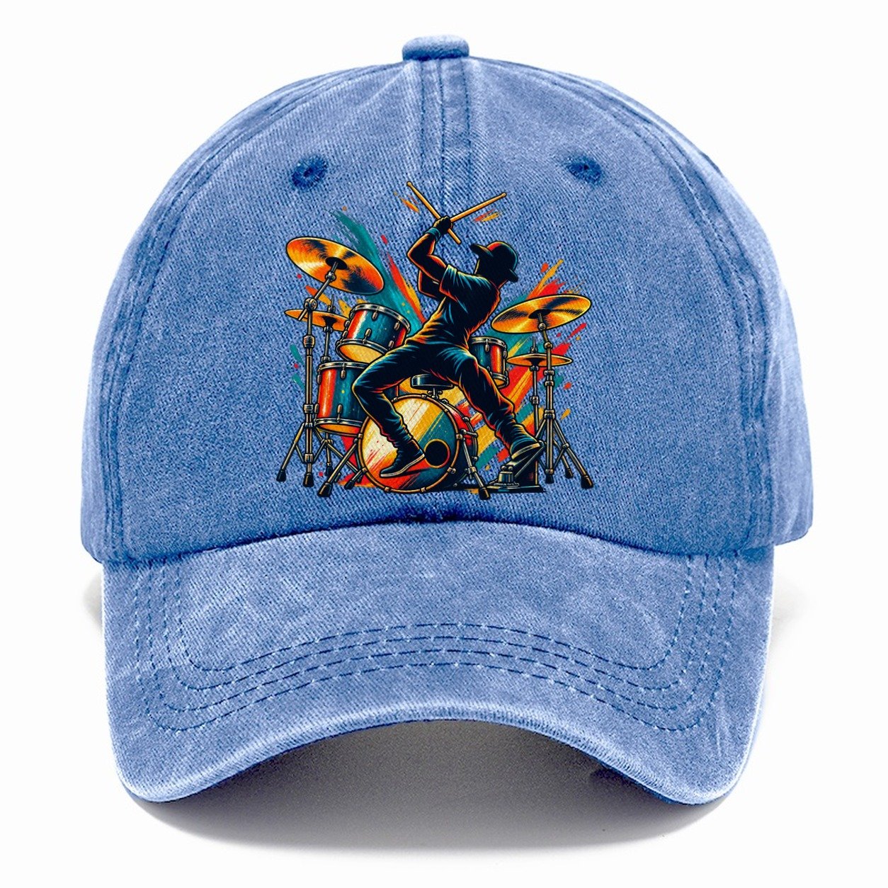 Drum Kit Icon Music Instruments Classic Cap – Summer Sky
