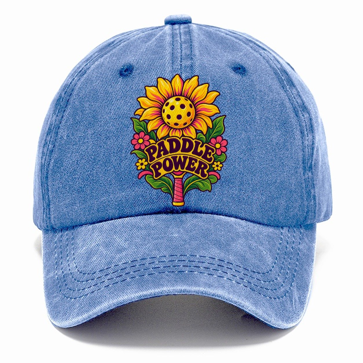 Sunflower Paddle Power Pickleball Life Classic Cap – Summer Sky