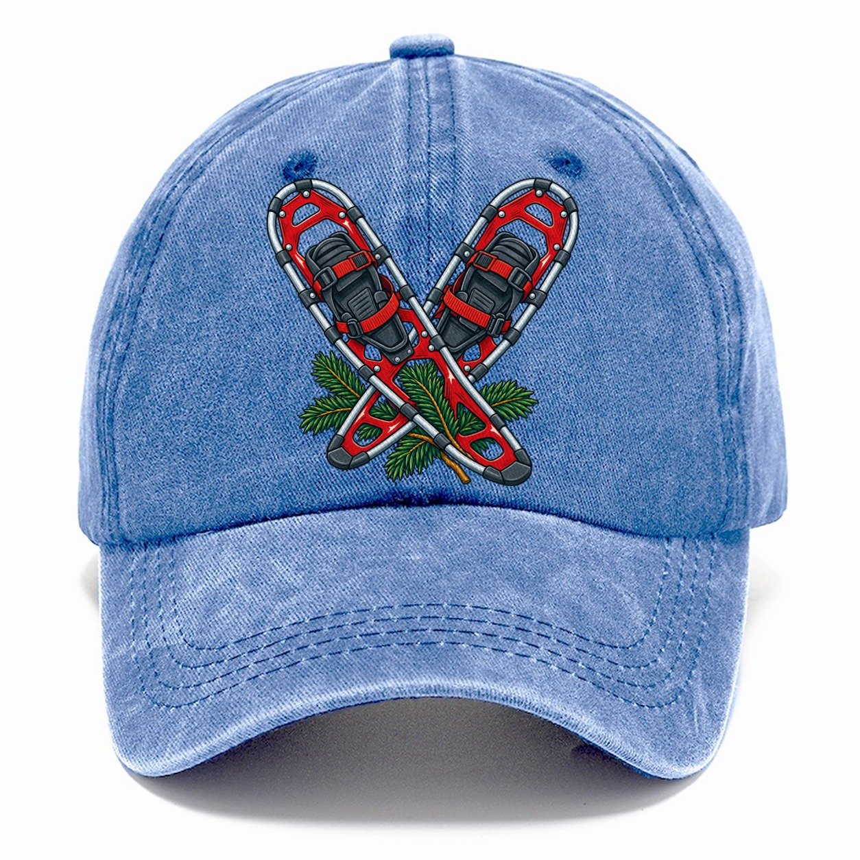 Modern Aluminum Snowshoes And Balsam Bough Canada Cultural Icons Classic Cap – Summer Sky