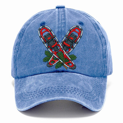 Modern Aluminum Snowshoes And Balsam Bough Canada Cultural Icons Classic Cap – Summer Sky