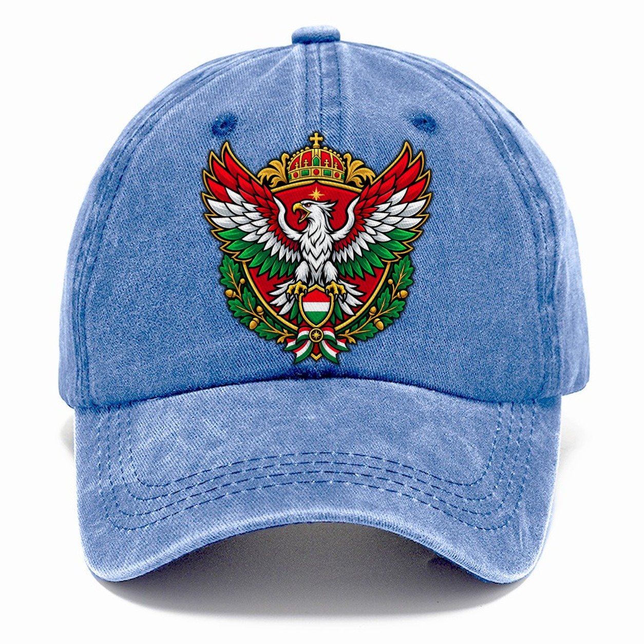 Hungary Heraldic Crest Country Logos Classic Cap – Summer Sky