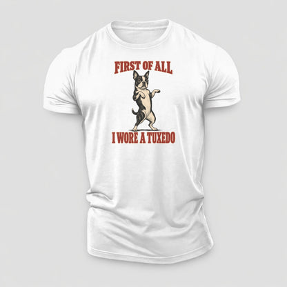 Boston Terrier Dog Declarations Cotton T-Shirt – White