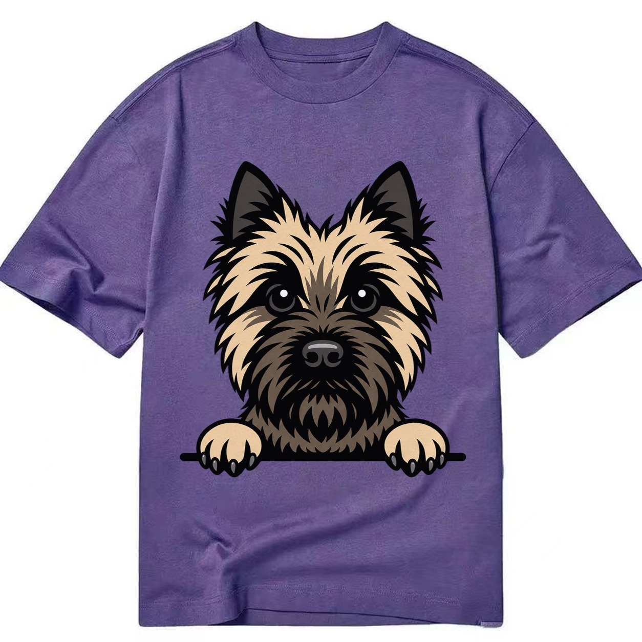 Cairn Terrier Wheaten Colored Pose Classic T-shirt – Purple