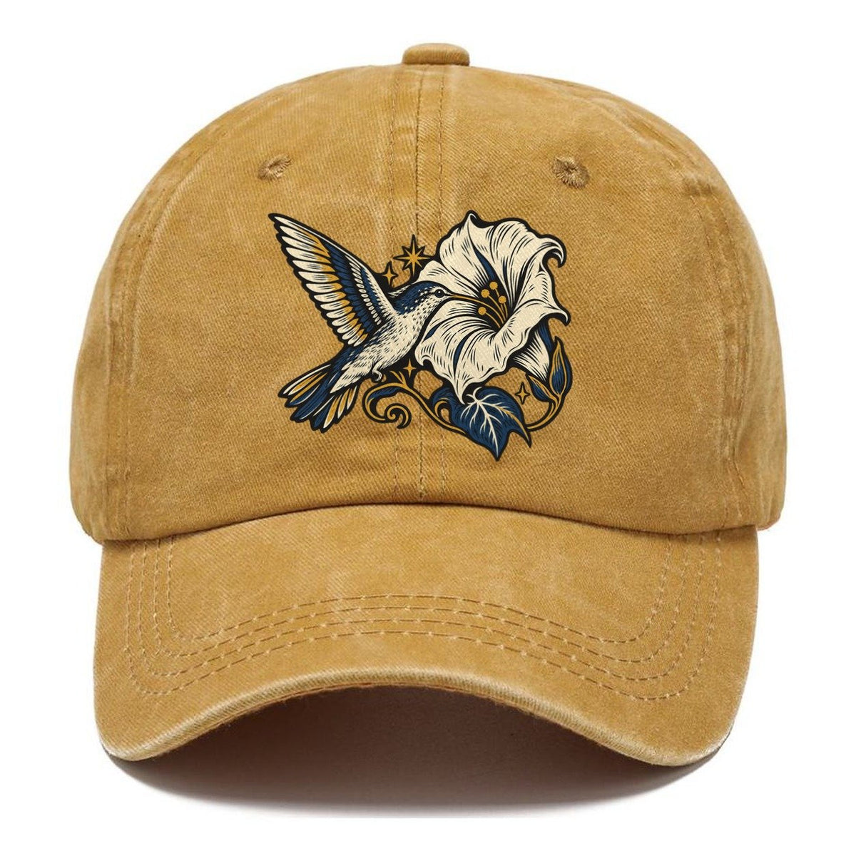 Hummingbird Night Flower Sundown Familiars Classic Cap – Golden Harvest
