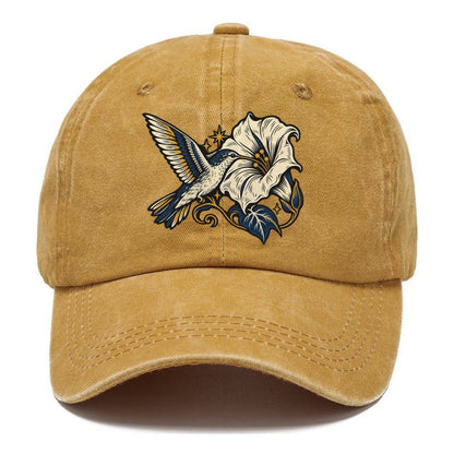 Hummingbird Night Flower Sundown Familiars Classic Cap – Golden Harvest