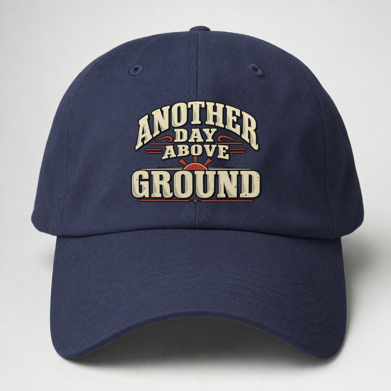 Another Day Above Ground American Wit Baseball Cap – Twilight Navy