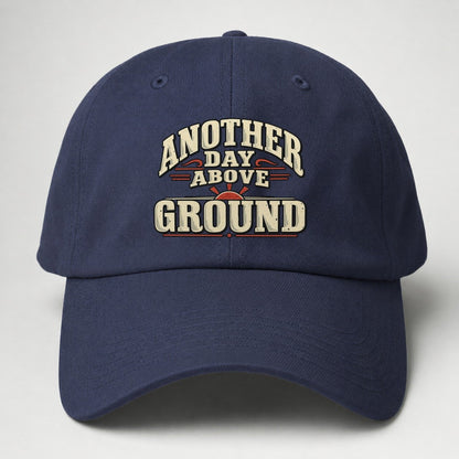 Another Day Above Ground American Wit Baseball Cap – Twilight Navy