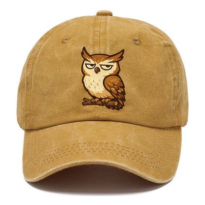 Grumpy Owl on Branch Classic Cap – Golden Harvest