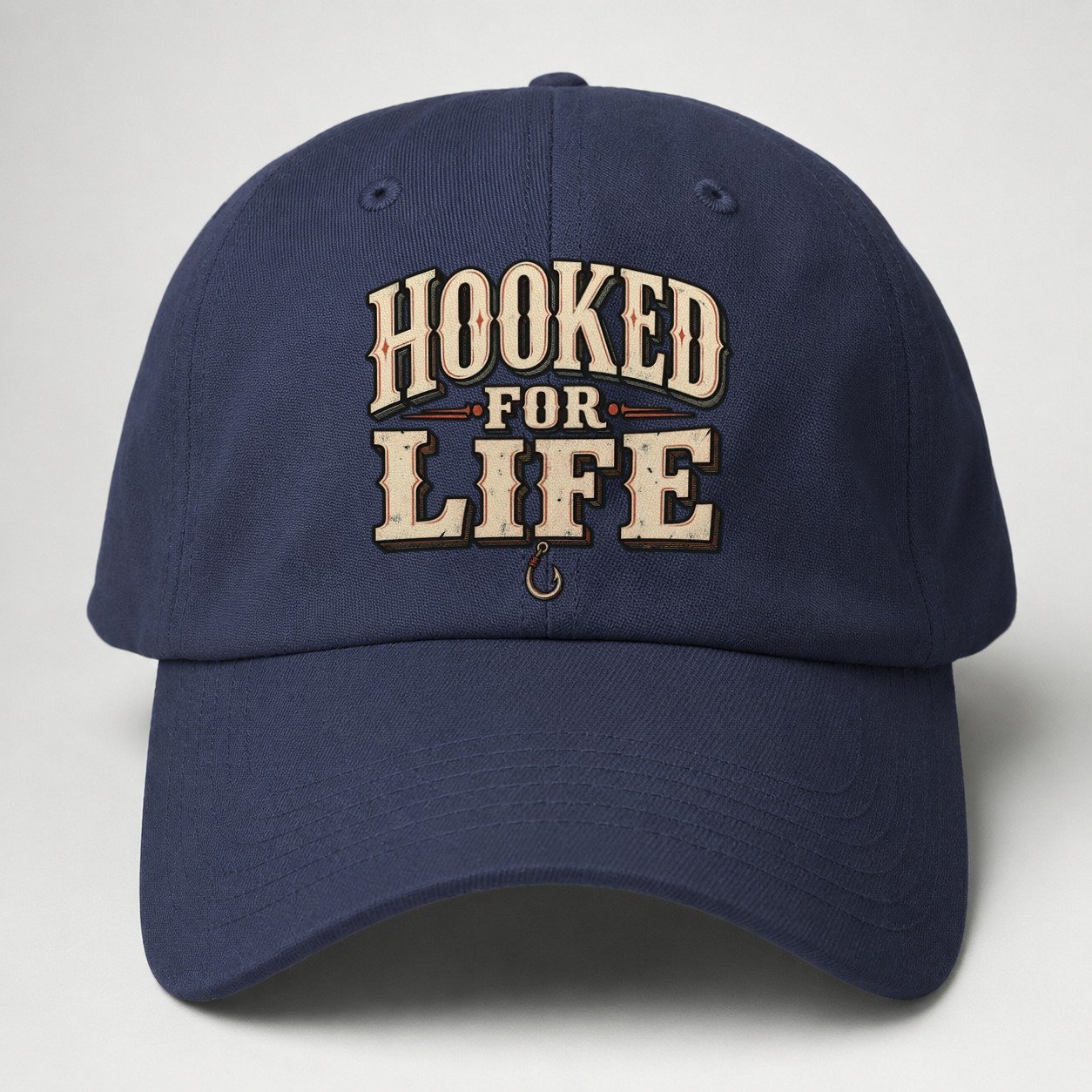 Hooked For Life American Wit Baseball Cap – Twilight Navy