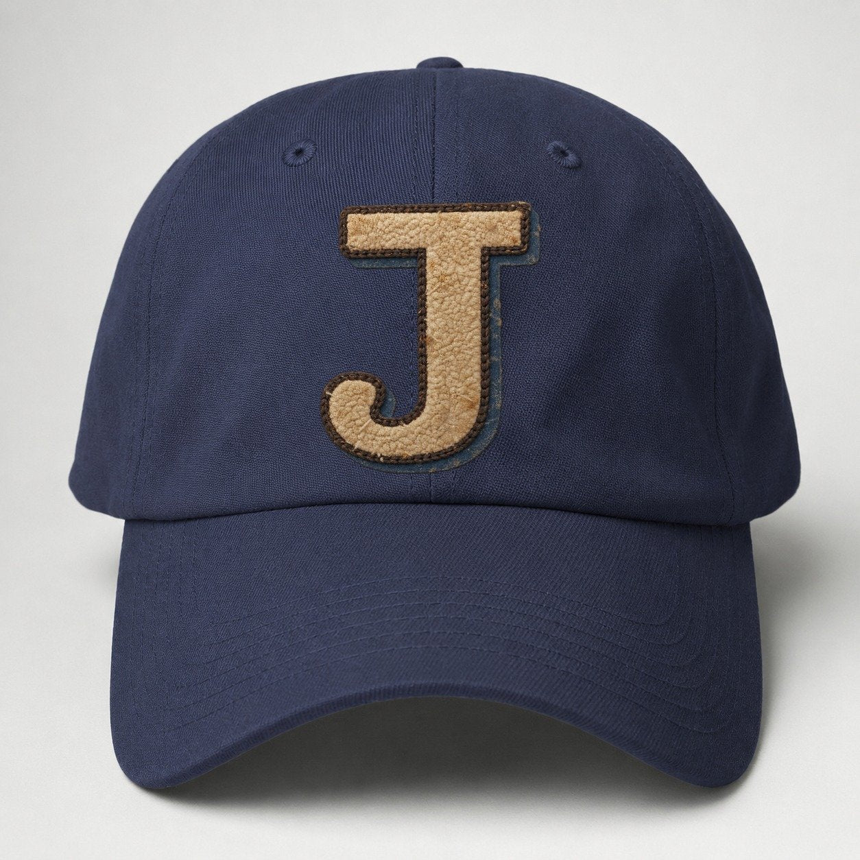 Varsity Chenille J Monogram Baseball Cap – Twilight Navy