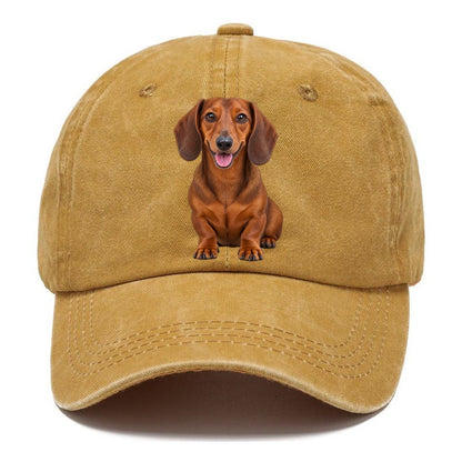Dachshund Sitting Top Breeds Classic Cap – Golden Harvest