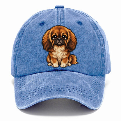 Pekingese Sitting Sweetheart Classic Cap – Summer Sky