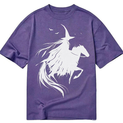 Witch On Horse Classic T-shirt – Purple