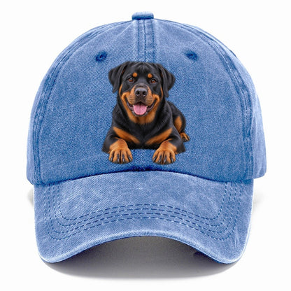 Rottweiler Lying Down Top Breeds Classic Cap – Summer Sky