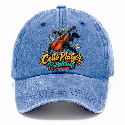 Cello Player Problems Music Instruments Classic Cap – Summer Sky