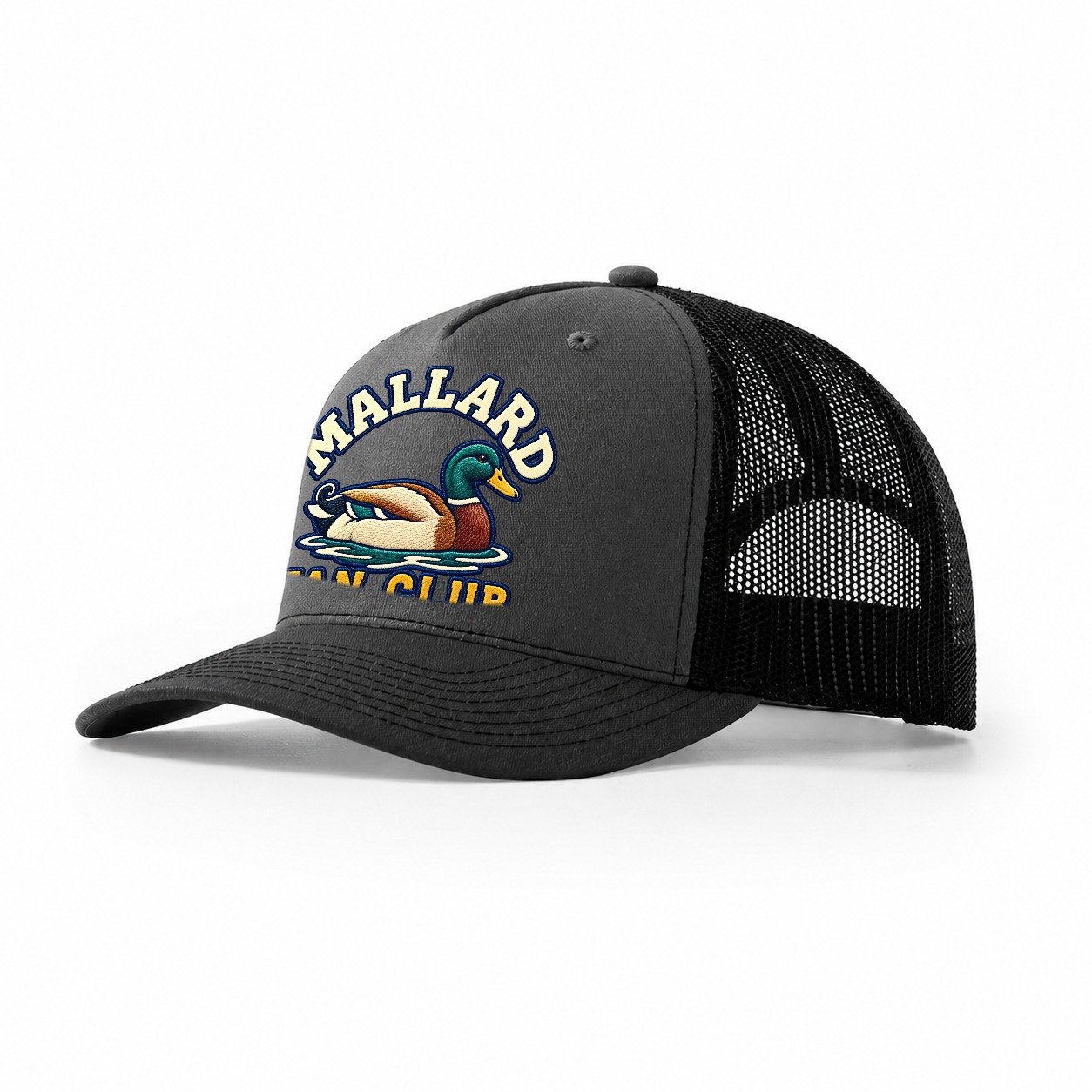 Mallard Fan Club Trucker Hat – Dark Grey Black