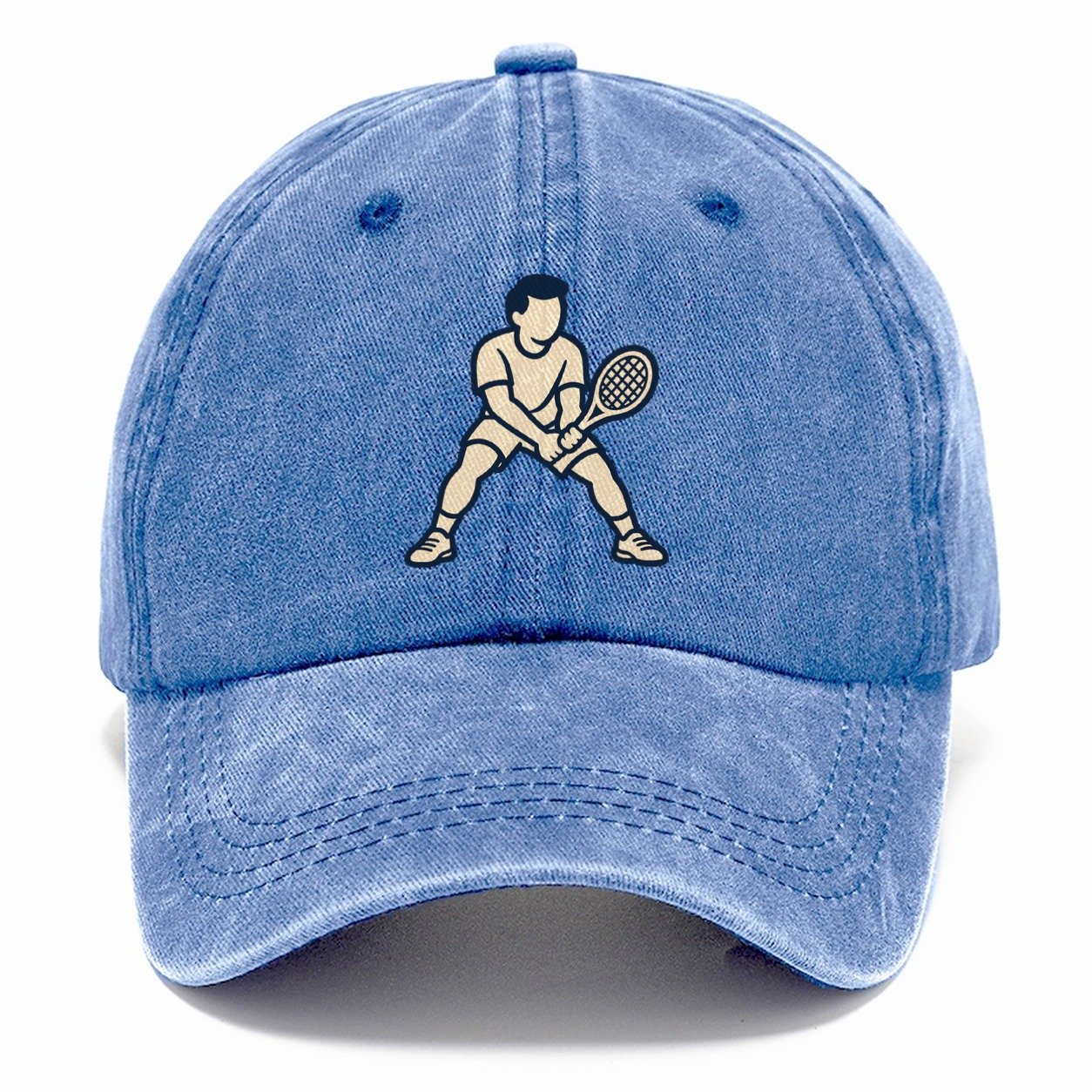 Return Of Serve Stance Tennis Match Rituals Classic Cap – Summer Sky
