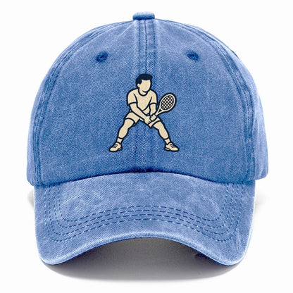 Return Of Serve Stance Tennis Match Rituals Classic Cap – Summer Sky