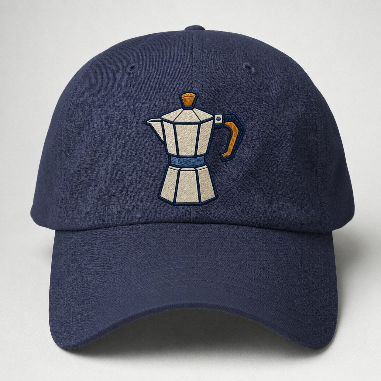 Moka Coffee Pot Tiny Solo Marks Baseball Cap – Twilight Navy