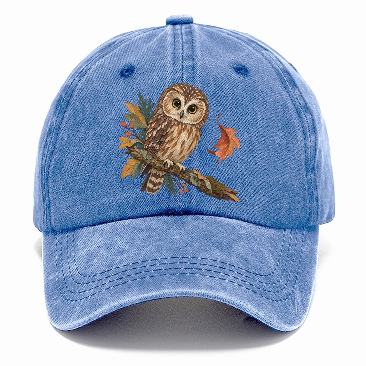 Owl Falling Leaf Gentle Wild Classic Cap – Summer Sky