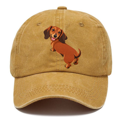 Happy Dachshund Looking Back Classic Cap – Golden Harvest