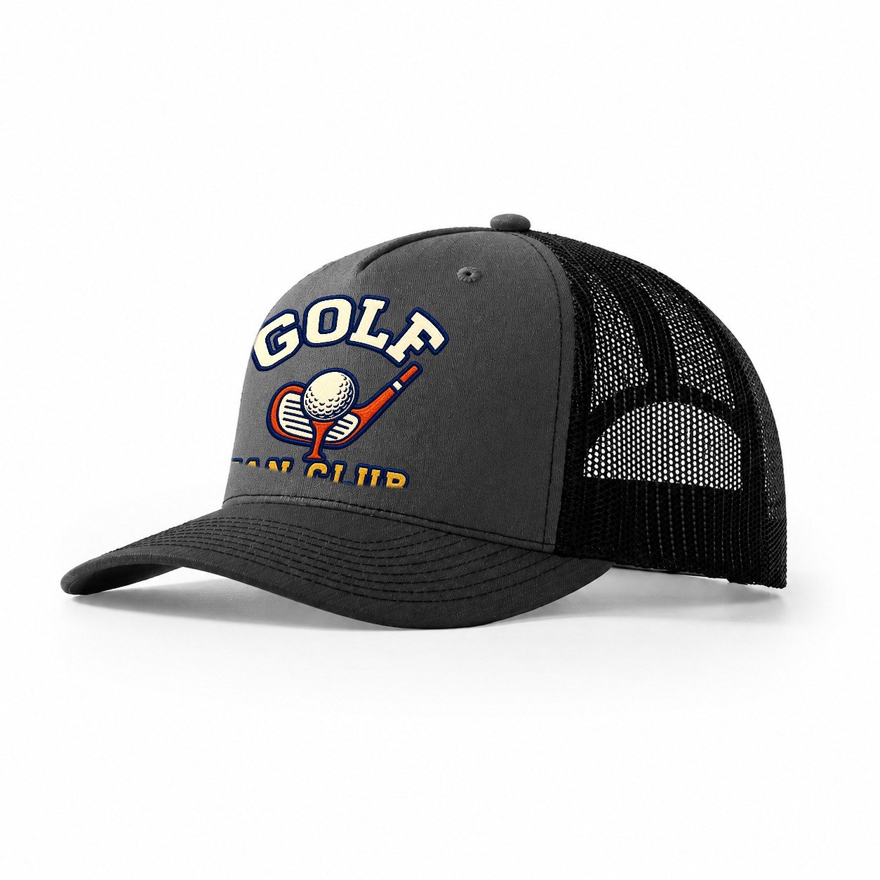 Golf Fan Club Trucker Hat – Dark Grey Black