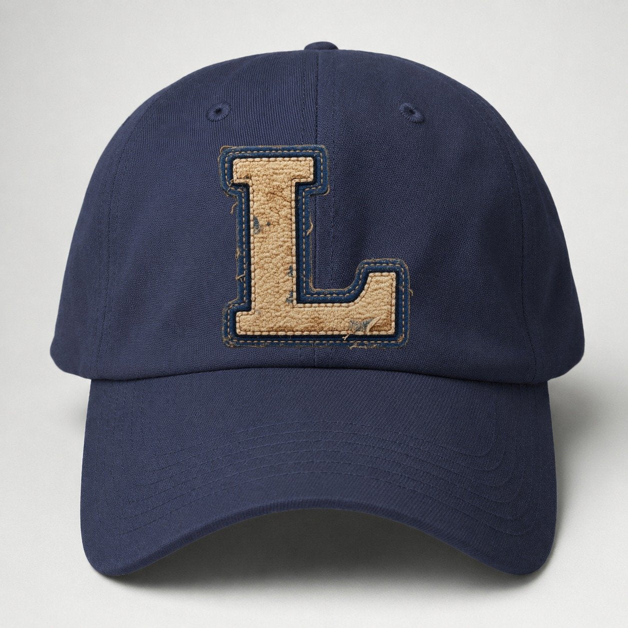 Varsity Chenille L Monogram Baseball Cap – Twilight Navy