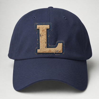 Varsity Chenille L Monogram Baseball Cap – Twilight Navy