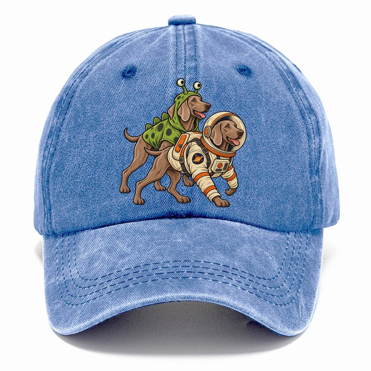 2 Weimaraners In Halloween Costumes Hdp 34 Parade Lineup Halloween Dog Parade Classic Cap – Summer Sky