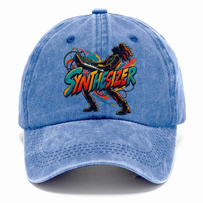 Synthesizer Wordmark Music Instruments Classic Cap – Summer Sky