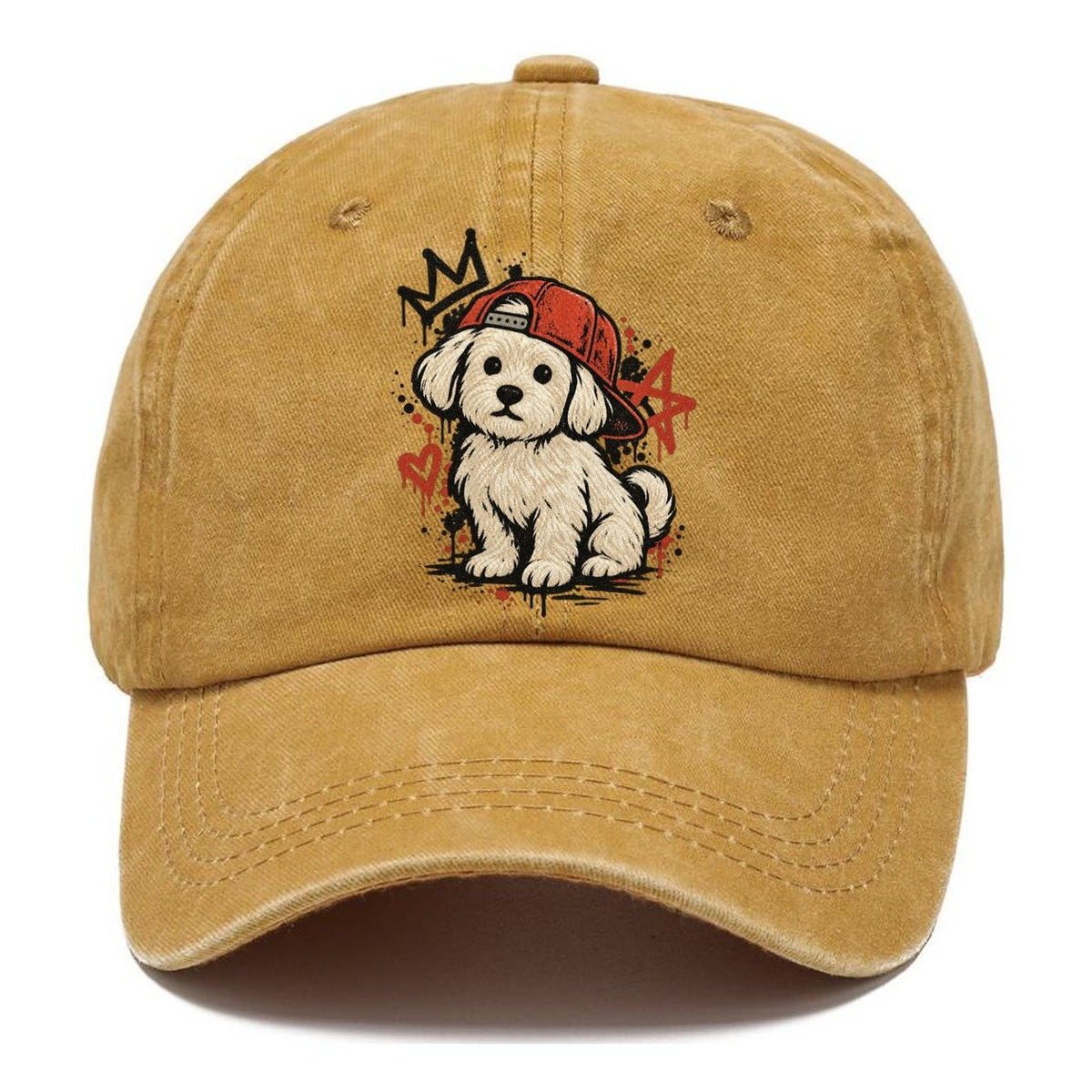 Graffiti Puppy Red Classic Cap – Golden Harvest
