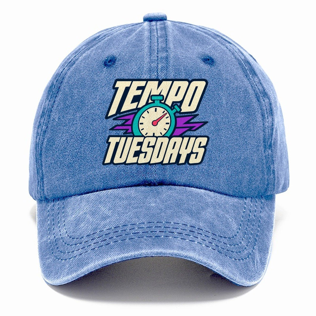 Tempo Tuesdays 90S Running Clubs Classic Cap – Summer Sky