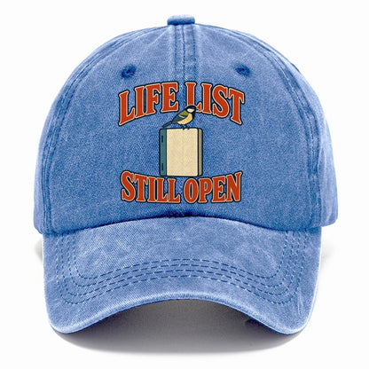 Life List Still Open Birdwatching Classic Cap – Summer Sky