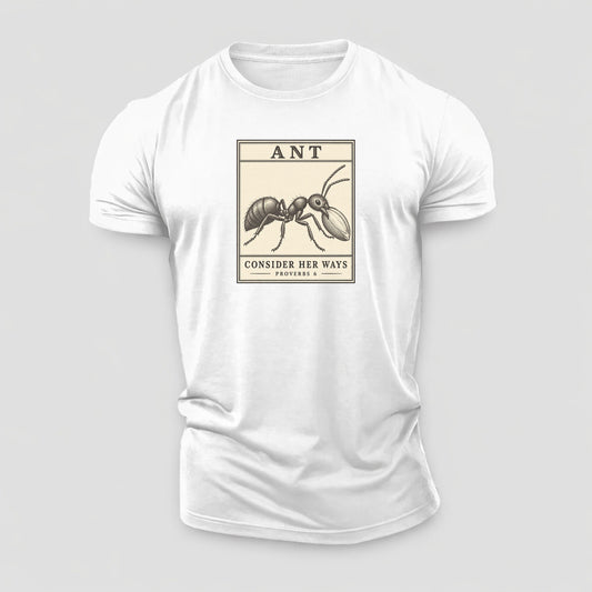Ant Specimen Plate Creature Canticle Cotton T-Shirt – White