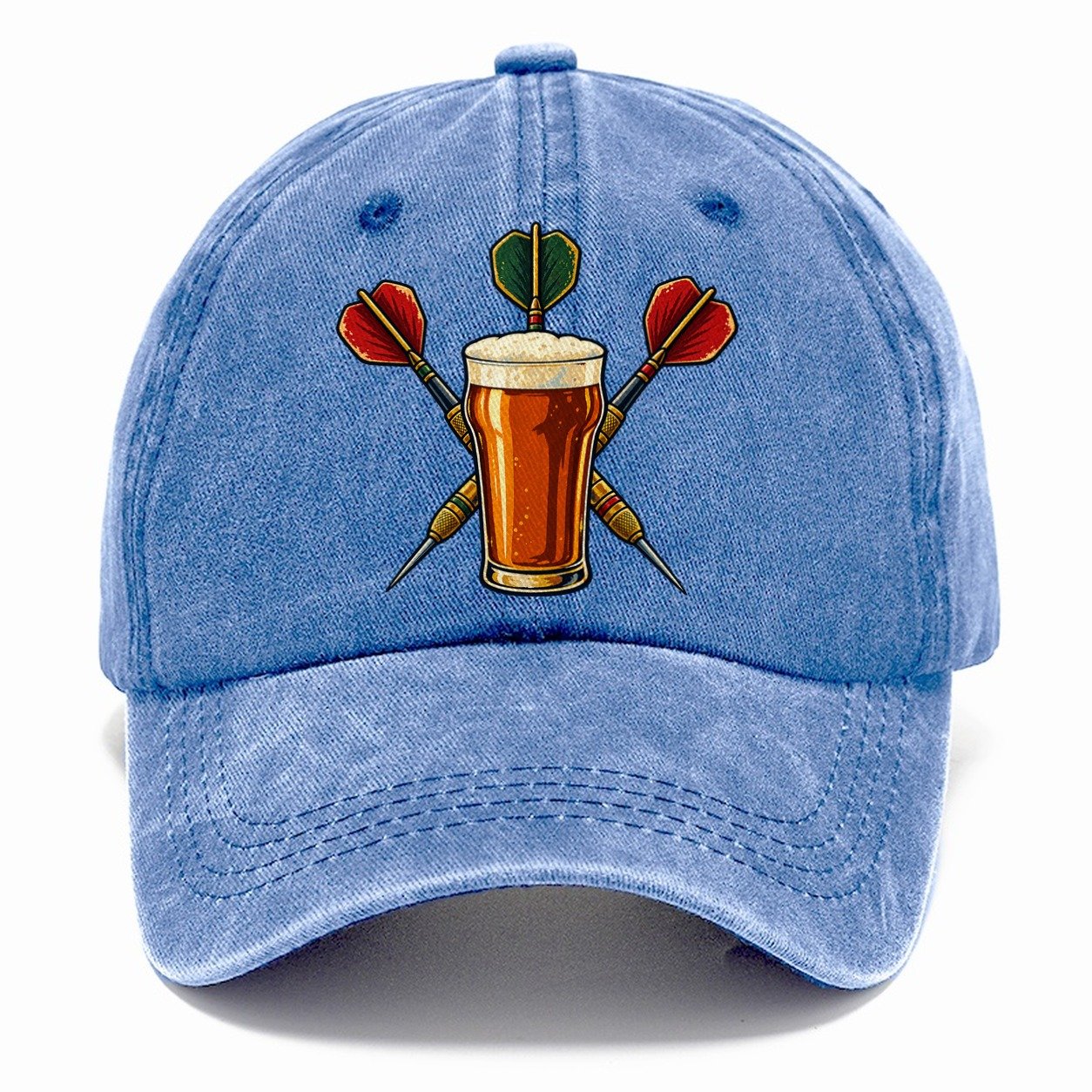 Pub Darts And Unbranded Pint Uk Culture Heritage Classic Cap – Summer Sky