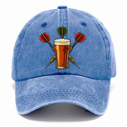 Pub Darts And Unbranded Pint Uk Culture Heritage Classic Cap – Summer Sky