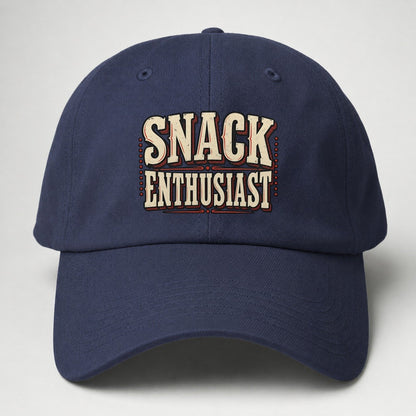 Snack Enthusiast American Wit Baseball Cap – Twilight Navy