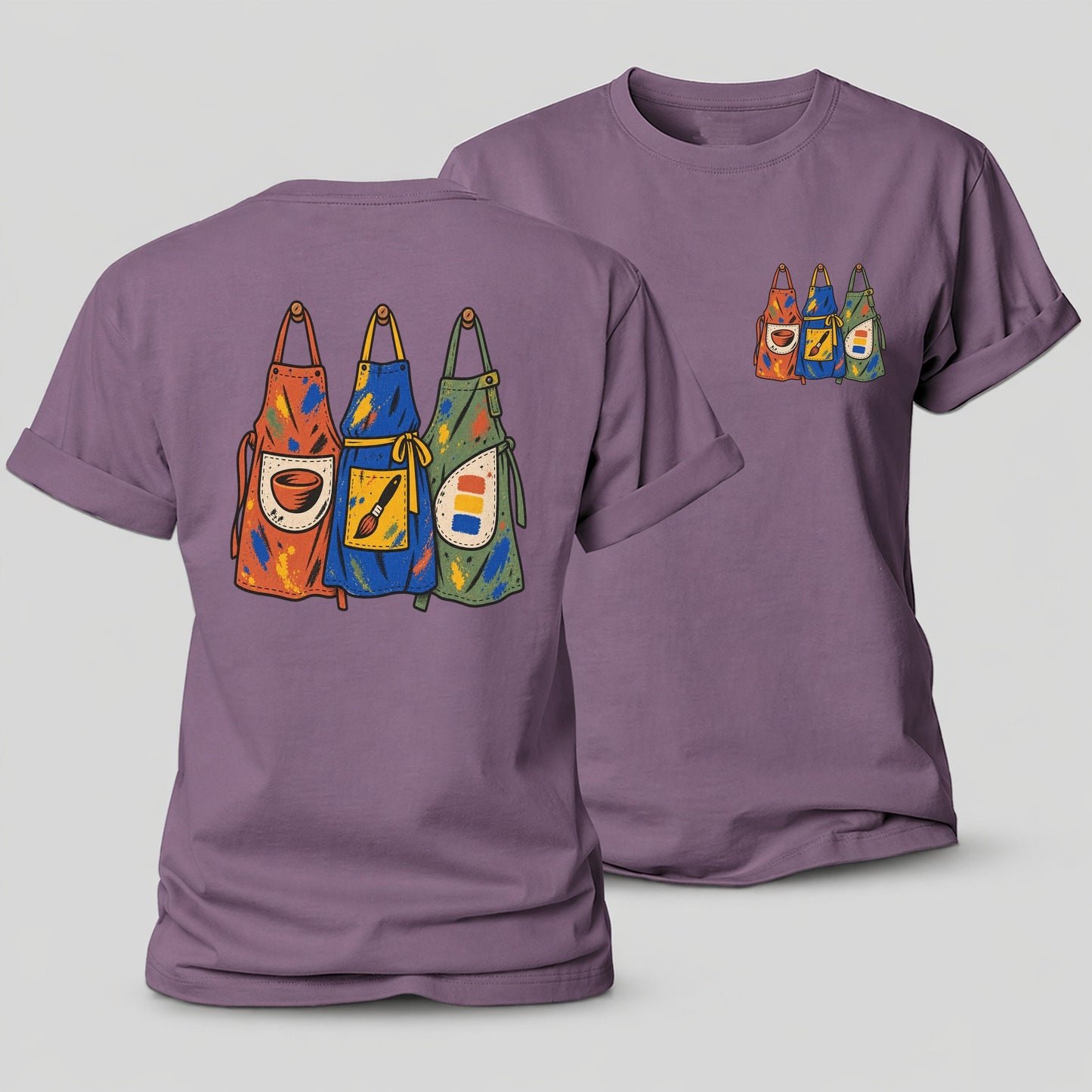 Class Apron Row Clay Color Makers Women's Cotton T-Shirt – Purple