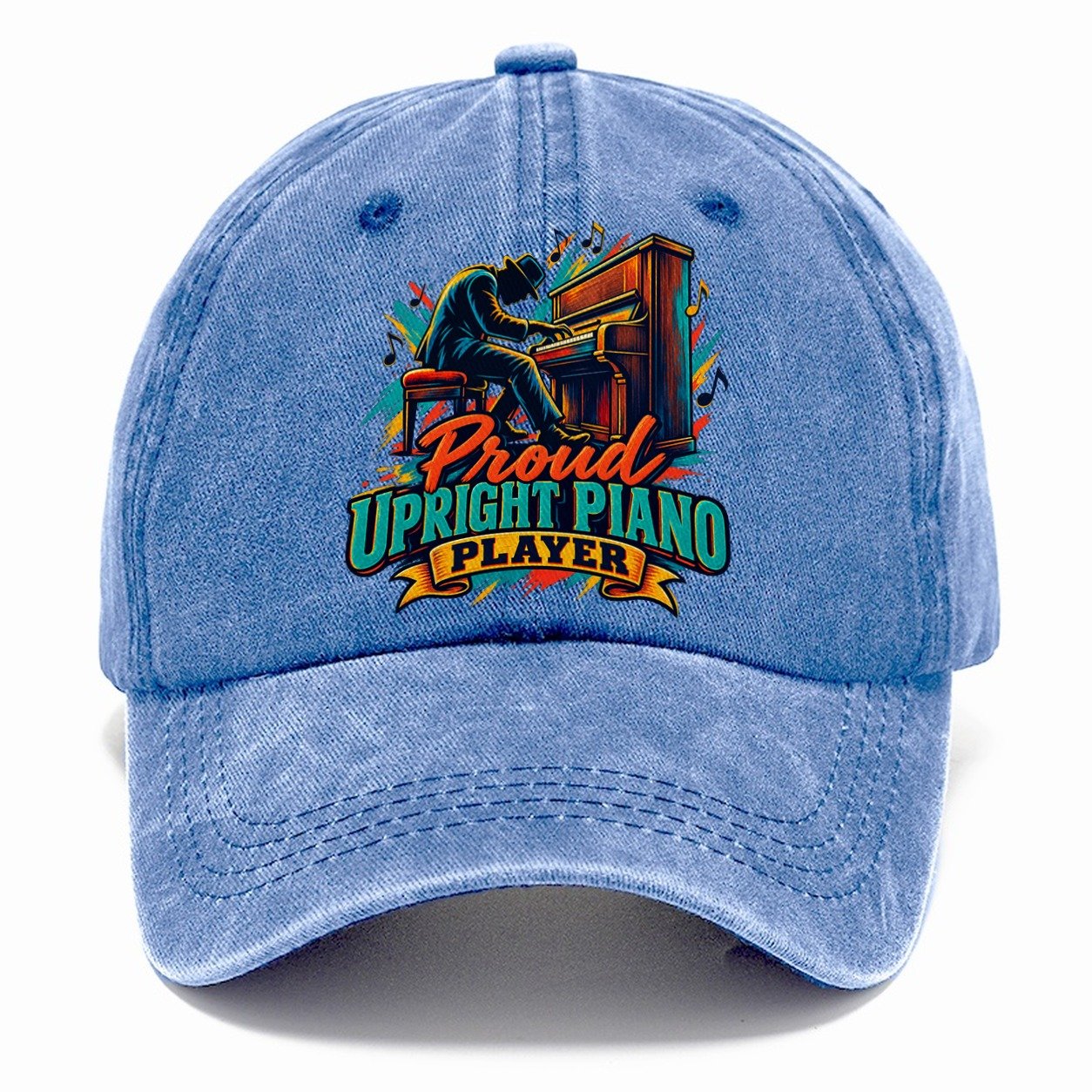 Proud Upright Piano Player Music Instruments Classic Cap – Summer Sky
