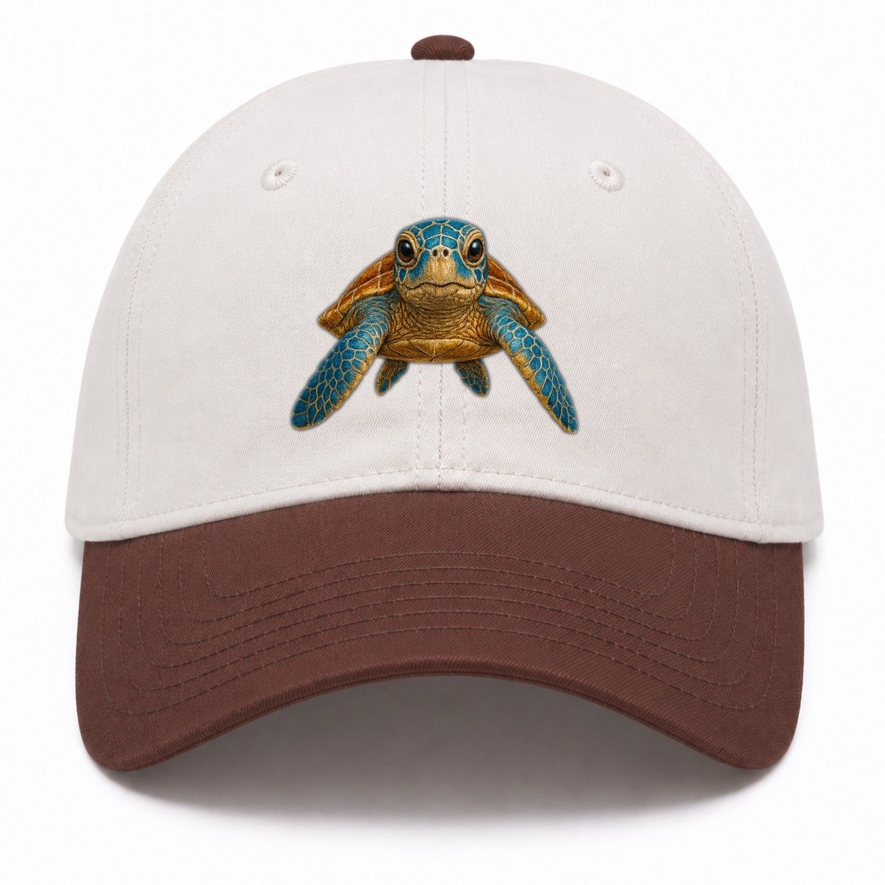 Sea Turtle Serenity Two Tone Cap – Brown