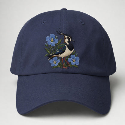 Northern Irish Flax And Lapwing Uk Culture Heritage Baseball Cap – Twilight Navy
