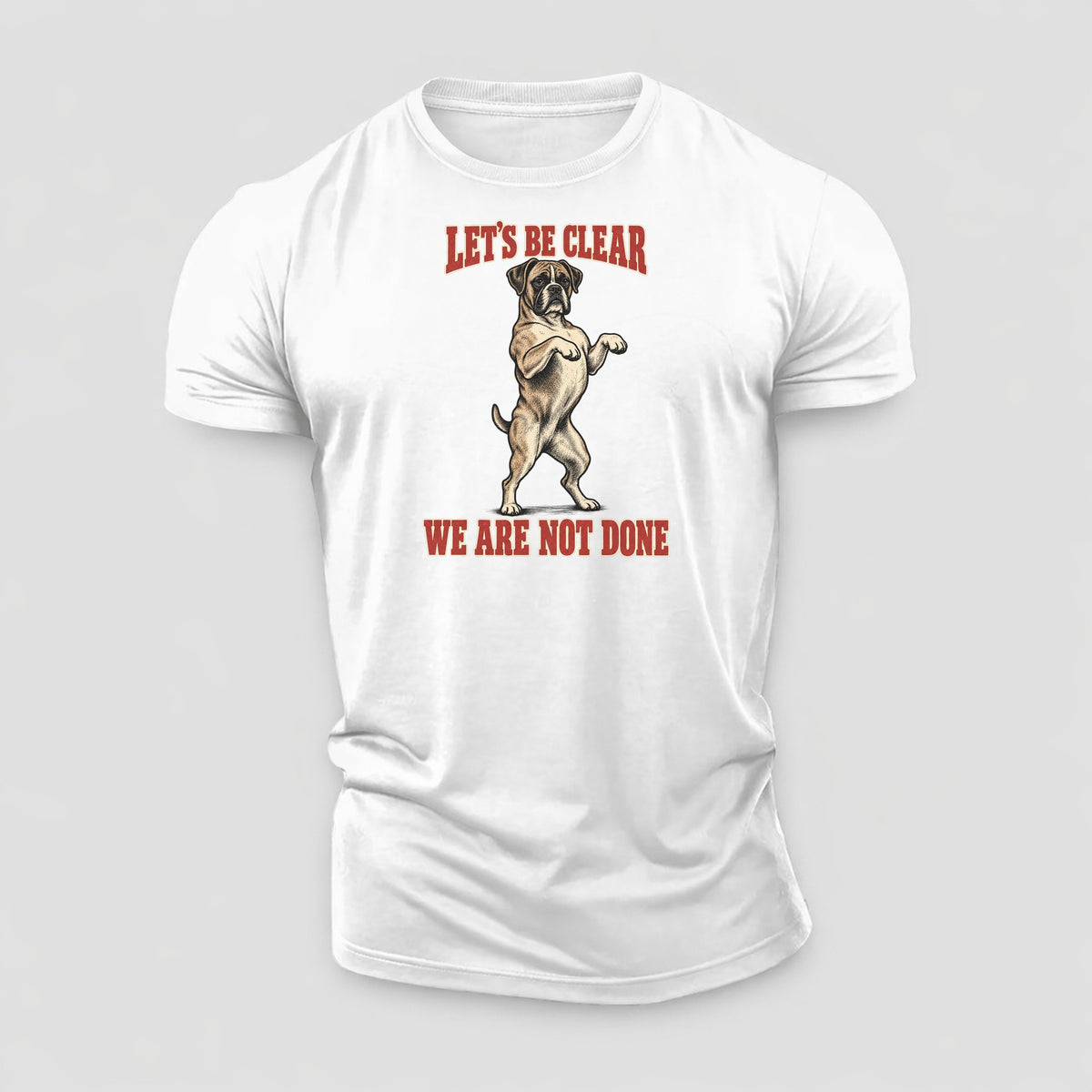 Boxer Dog Declarations Cotton T-Shirt – White