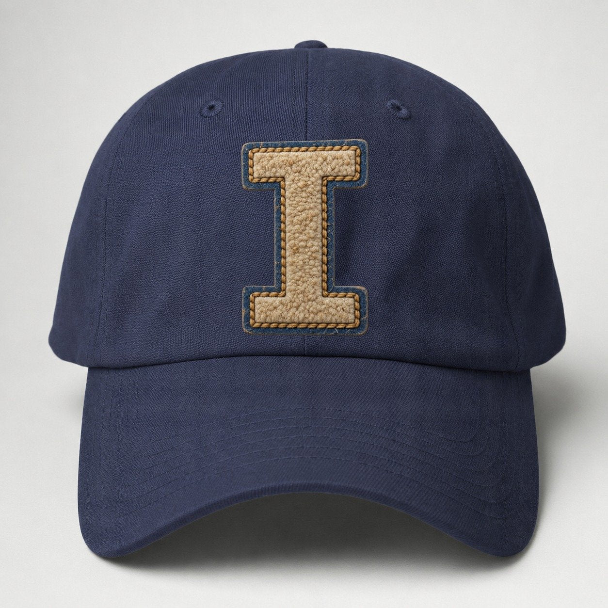 Varsity Chenille I Monogram Baseball Cap – Twilight Navy